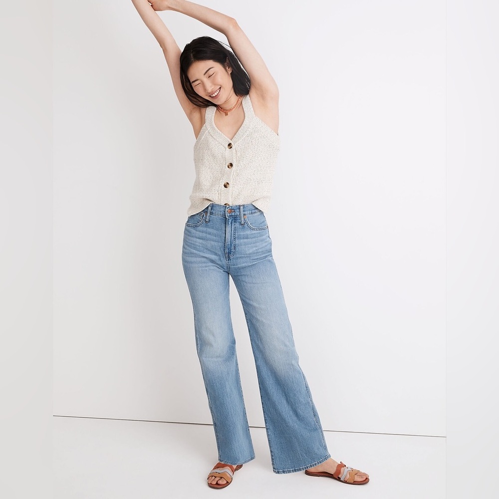 Madewell 11" High-Rise Flare Jeans in Conwell Wash- wide leg